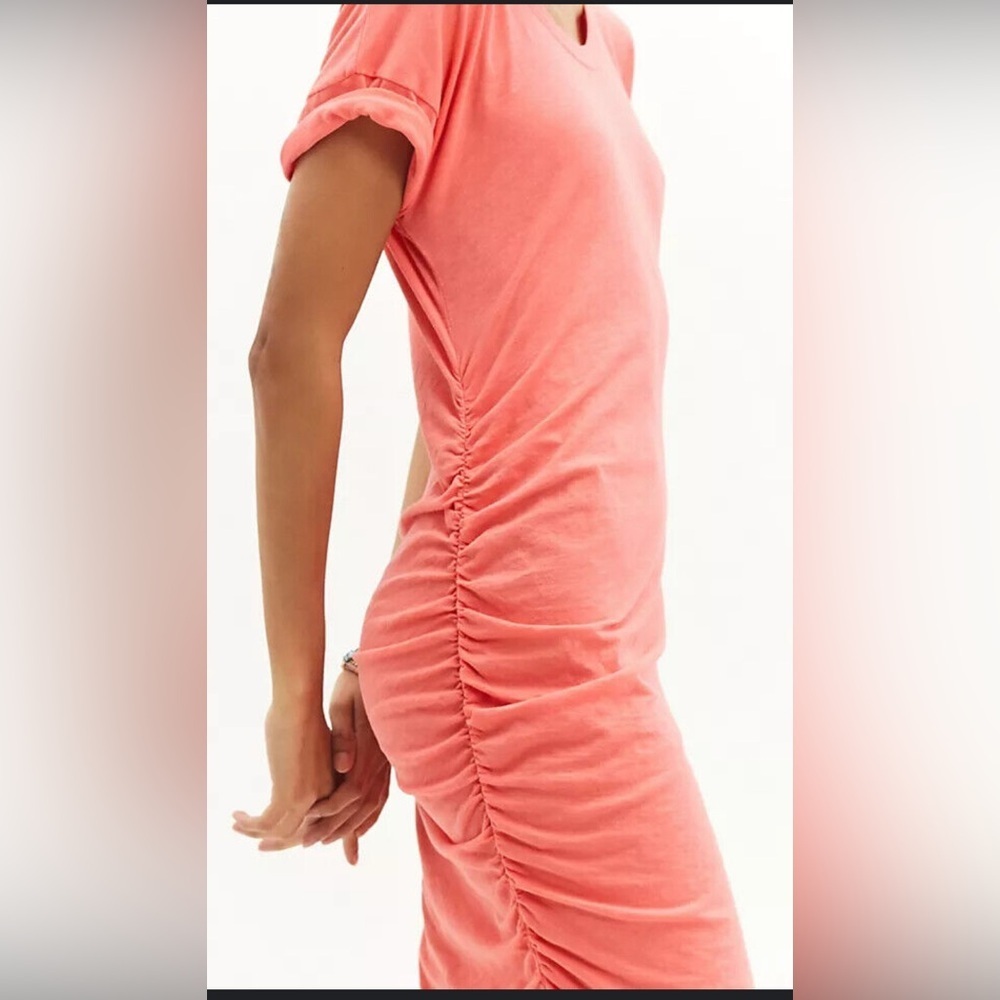 Anthropologie Sundry T-shirt dress coral NEW